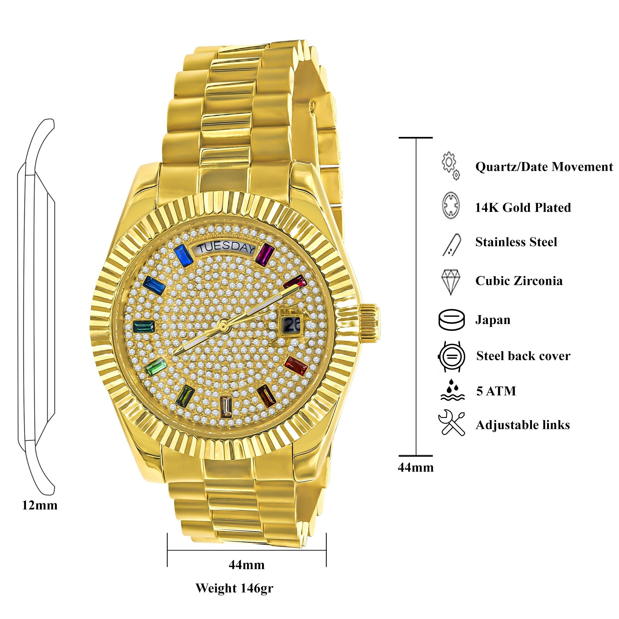 ARISTOCRATIC HIP HOP METAL WATCH | 5628569