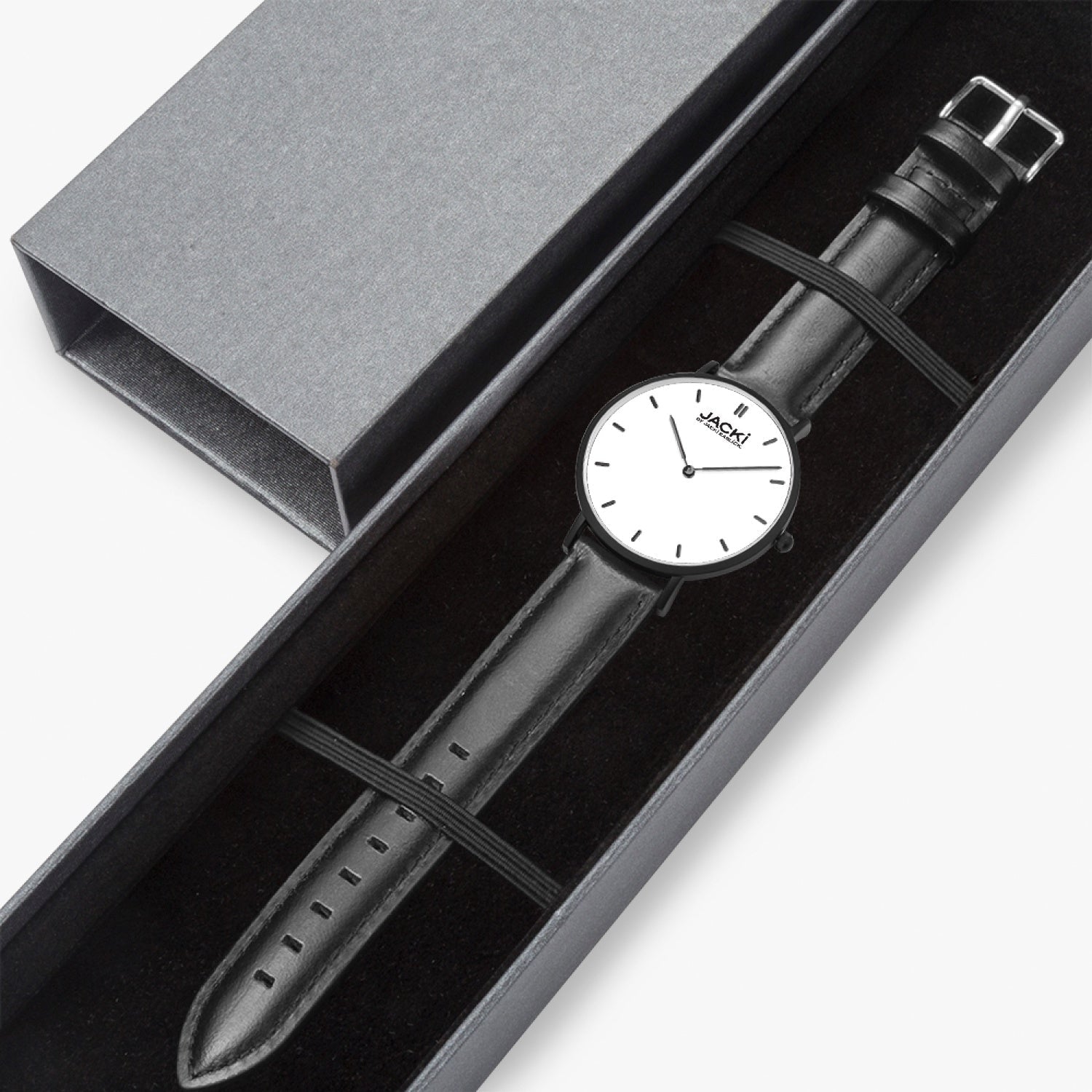Jacki Easlick Ultra-Thin Leather Strap Quartz Watch