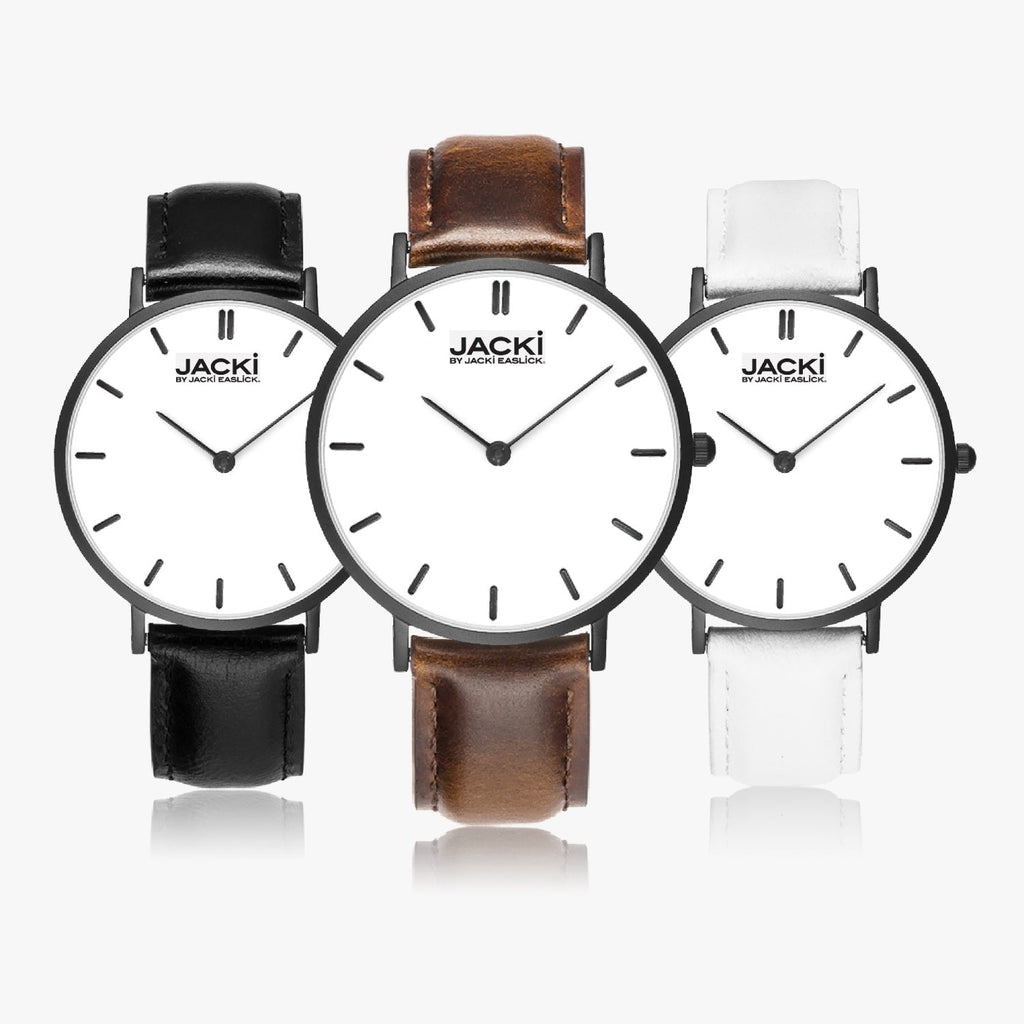 Jacki Easlick Ultra-Thin Leather Strap Quartz Watch