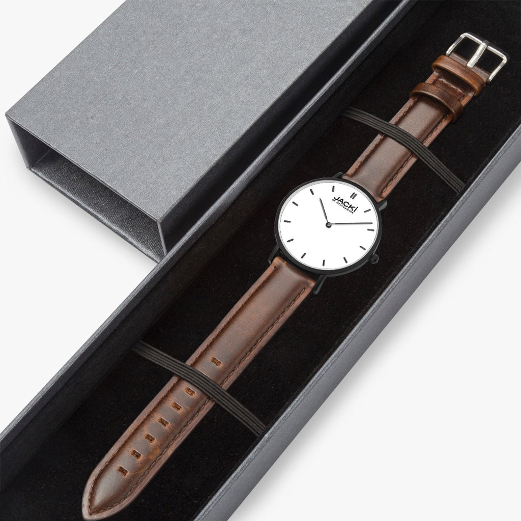 Jacki Easlick Ultra-Thin Leather Strap Quartz Watch